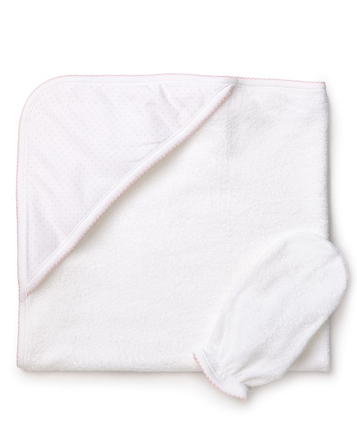 Kissy Kissy Infant Girls' Towel & Mitt Set - Baby In White/pink
