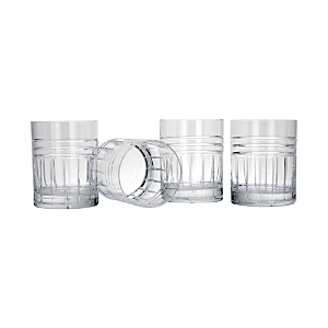 Shop Reed & Barton Tempo Double Old-fashioned Glasses, Set Of 4 In Clear