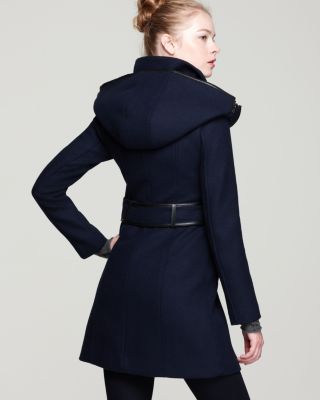 Mackage Steffy Flat Wool Coat with Toggle and Zip Off Hood