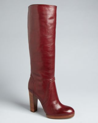 michael kors burgundy knee high boots