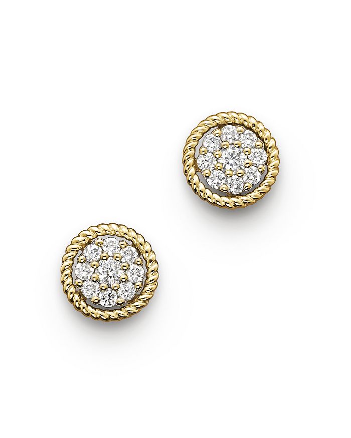 Bloomingdale's Diamond Earrings In 14k Yellow Gold,.25 Ct. T.w. In White/gold