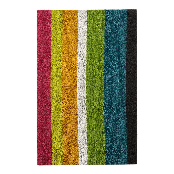 Chilewich Bold Stripe Indoor/Outdoor Shag Mat, 18" x 28" Bloomingdale's
