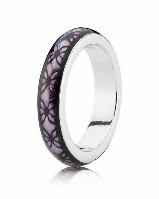 Pandora - Purple Enamel Floral Vintage Ring