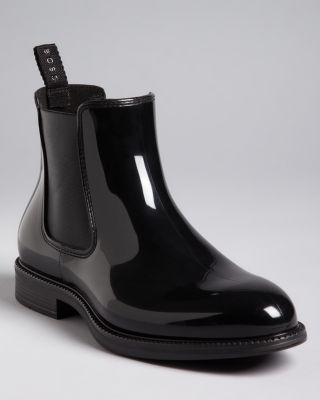 boss white rubber boots