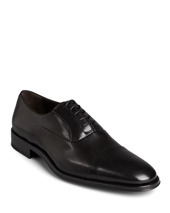 Shop Bruno Magli Men's Maioco Cap Toe Oxfords - Regular In Black
