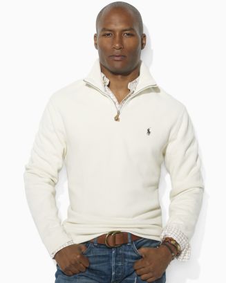 Polo Ralph Lauren Long-Sleeved Cotton Half-Zip Mockneck Sweater