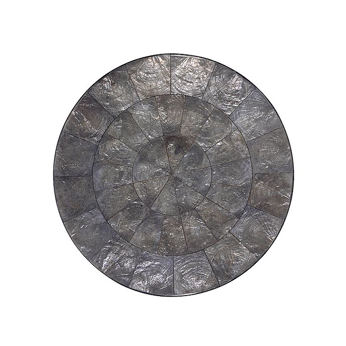Kim Seybert Round Capiz Placemat In Gray