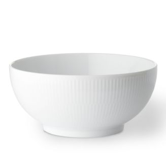 Royal Copenhagen White Fluted Plain Serving Bowl, 6