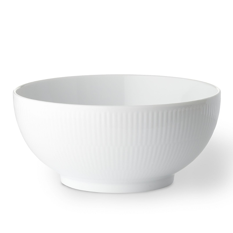 Royal Copenhagen White Fluted Plain Serving Bowl, 6 In White