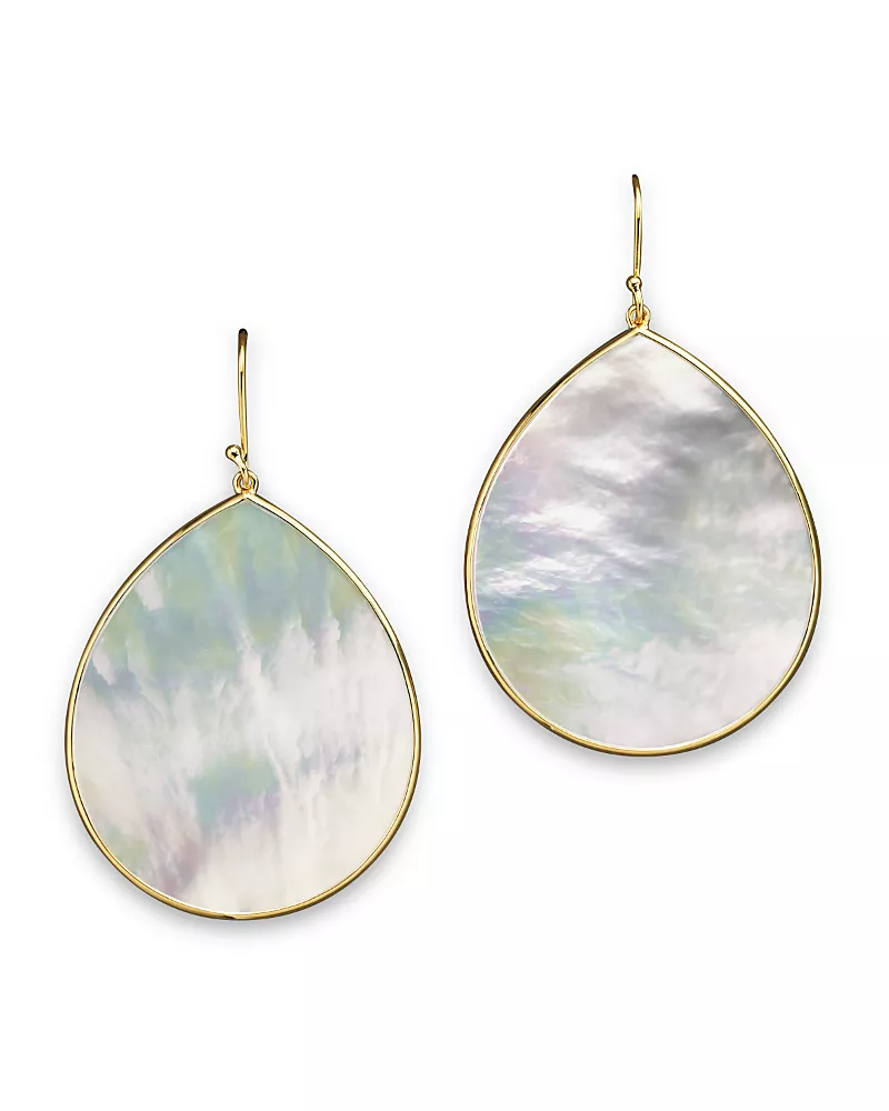 Ippolita 18K Gold Polished Rock Candy Jumbo Teardrop Earrings in Mother-of-Pearl