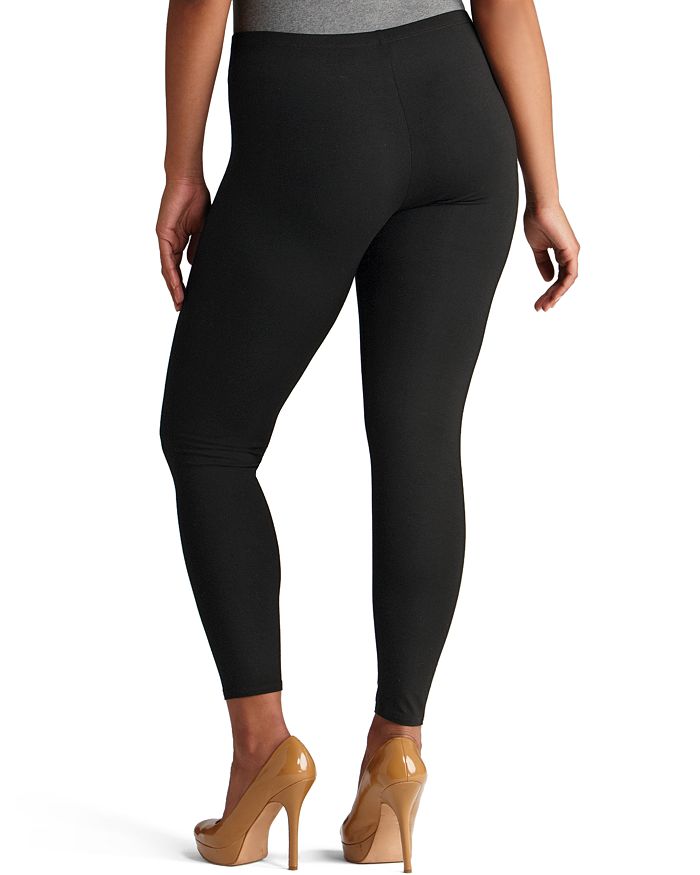 Eileen Fisher System Plus Size Jersey Knit Ankle Leggings In Black