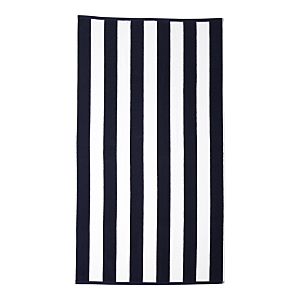 Kassatex Cabana Stripe Beach Towel In Navy Blue