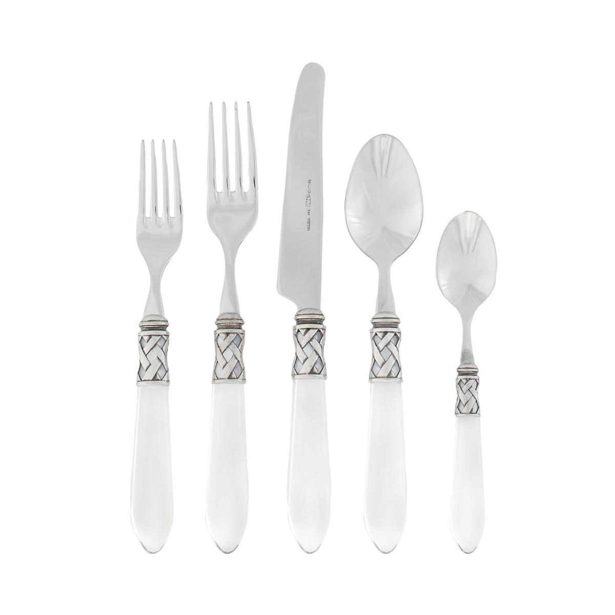 Vietri Aladdin Antique Five Piece Place Setting in White