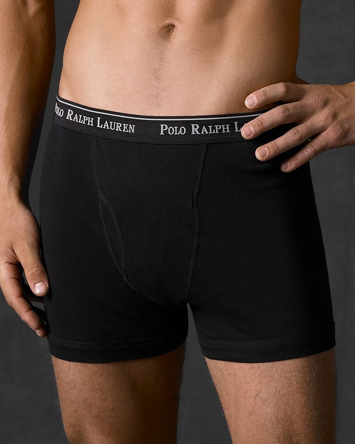 Shop Polo Ralph Lauren Boxer Briefs, Pack Of 3 In Gray, Red & Black