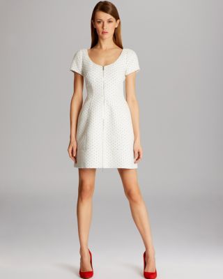 KAREN MILLEN - Polka Dot Jacquard Collection Dress