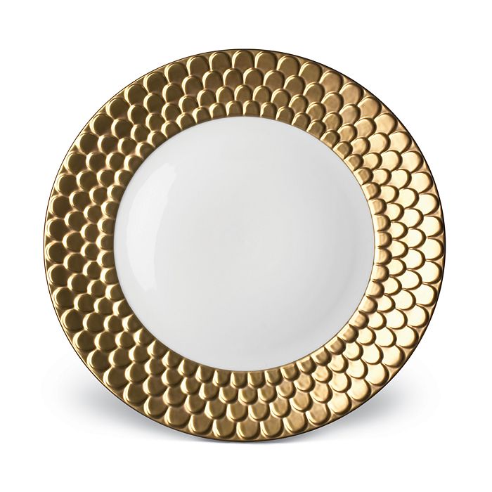L'objet Aegean Charger In White/24k Gold