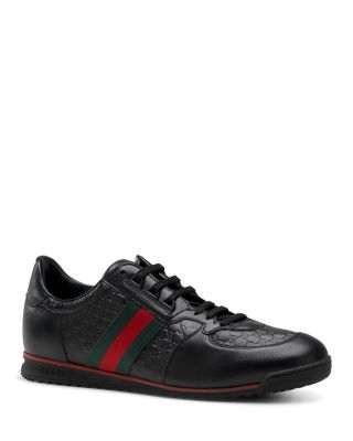 Gucci Micro Guccissima Lace-Up Sneaker with Web Detail | Bloomingdale's