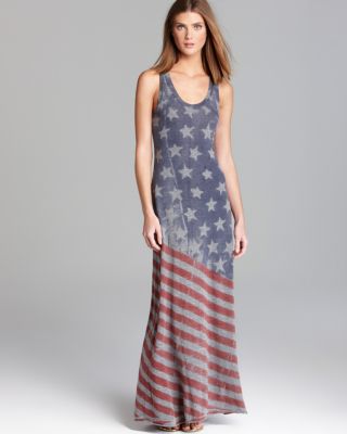 flag maxi dress