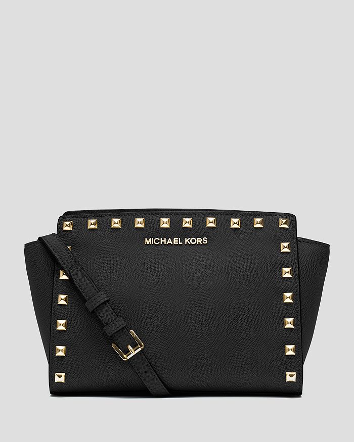  MICHAEL Michael Kors Selma Mini Saffiano Leather Crossbody Bag  (Ballet) : Clothing, Shoes & Jewelry