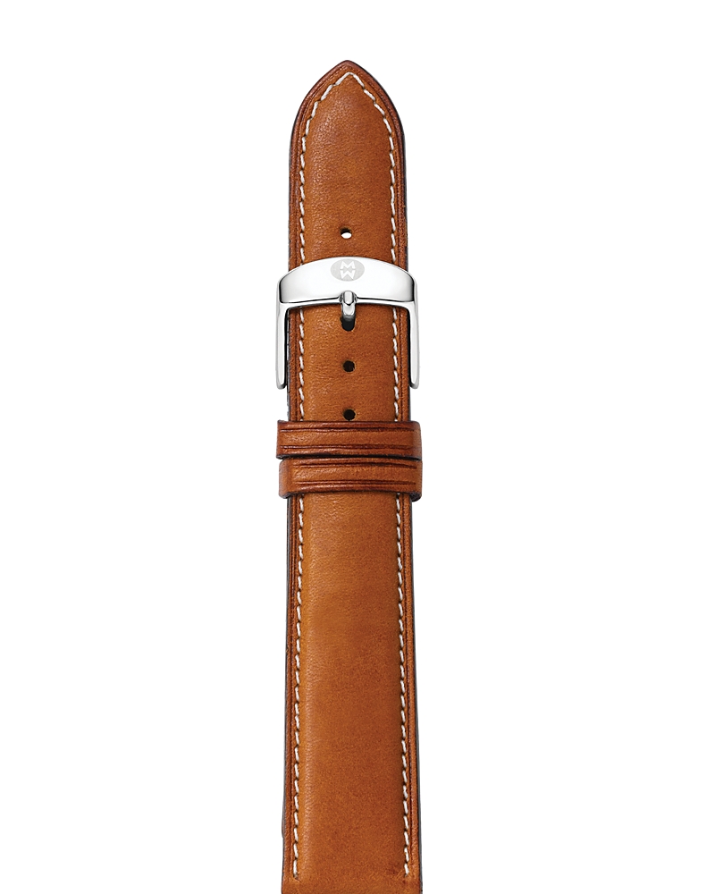 Michele Saddle Leather Watch Strap, 16-18mm