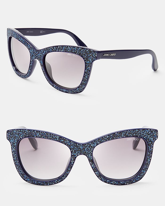 Jimmy Choo - Women's Flash Oversized Cat Eye Wayfarer Sunglasses