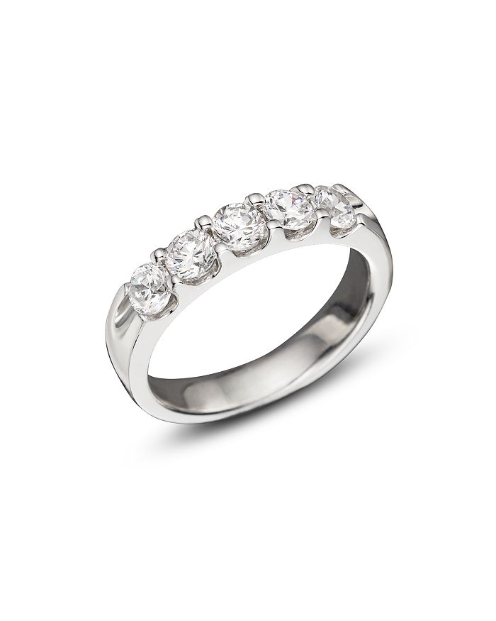 Bloomingdale's Certified Diamond 5 Station Band In 18k White Gold, 1.0 Ct. T.w. - 100% Exclusive In White Gold