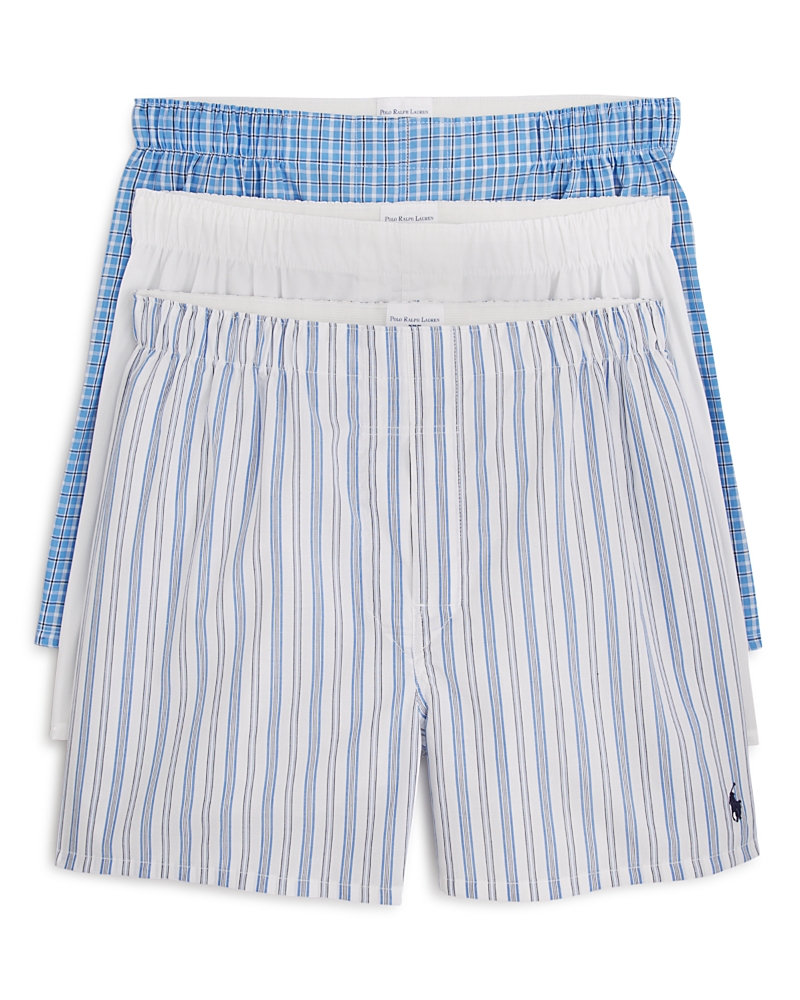 Polo Ralph Lauren Classic Fit Woven Boxers, Pack of 3