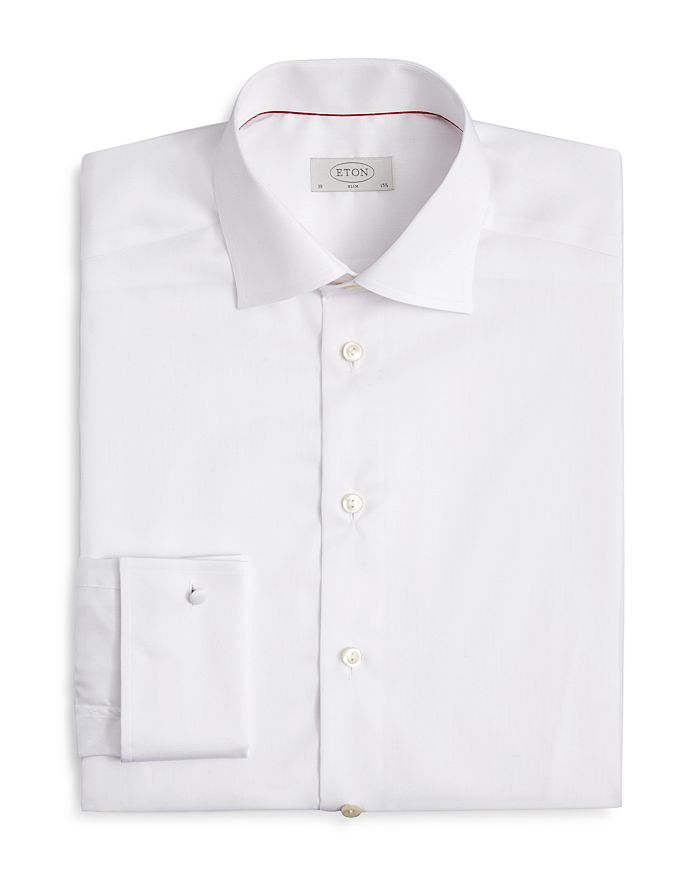 Shop Eton Slim Fit Signature Twill French Cuff Dress Shirt In White