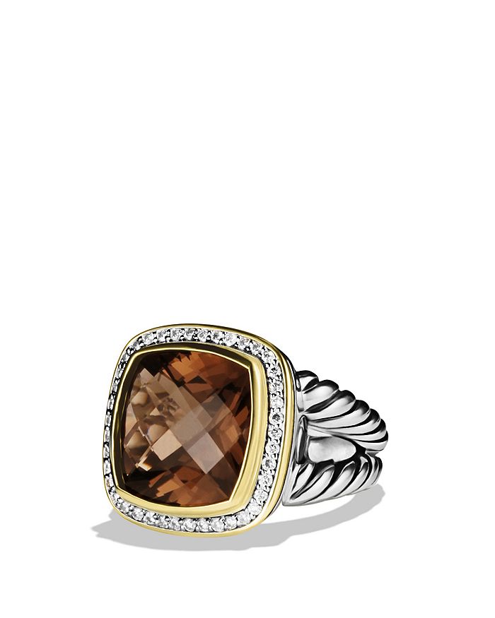 David Yurman - Albion Ring with Smoky Quartz, Diamonds, and Gold