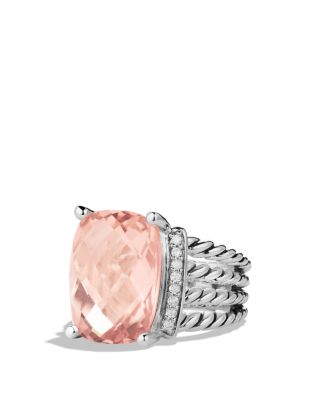 wheaton ring with morganite and diamonds