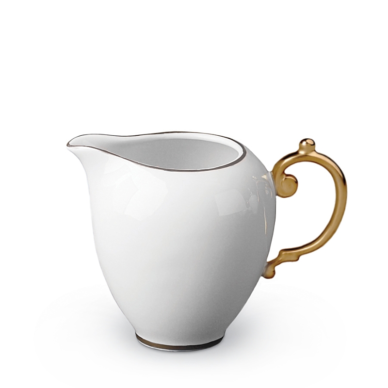 L'objet Aegean 24k Gold-plated Creamer, 10 Oz. In White/k Gold