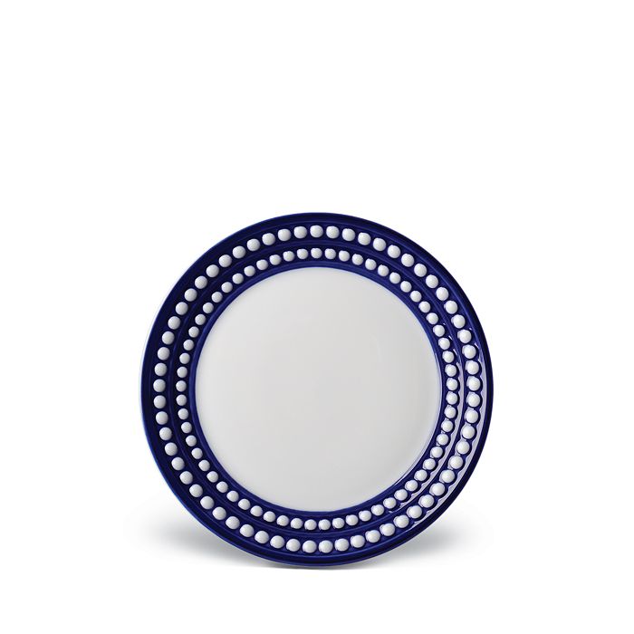 Shop L'objet Perlee Bleu Bread & Butter Plate In Blue, White