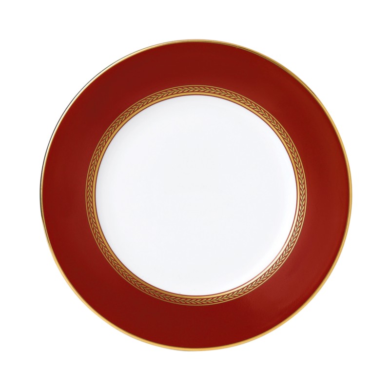 Wedgwood Renaissance Gold Salad Plate in Red With Gold Band