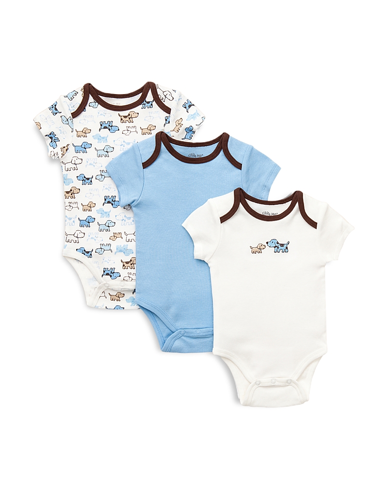 Little Me Boys' Cute Puppies Bodysuit, 3 Pack - Baby In Multi