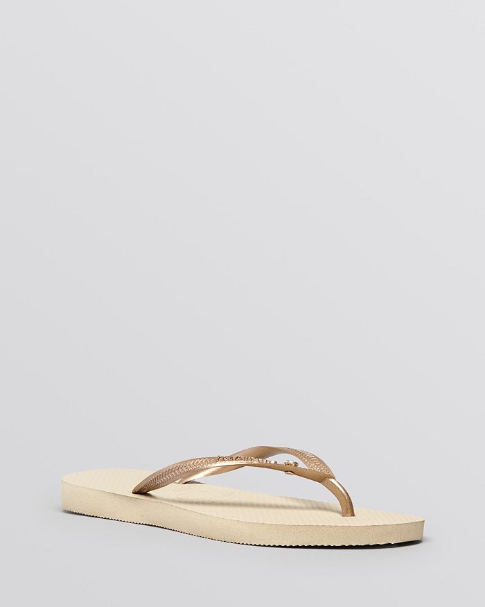 Havaianas 'slim Crystal Glamour' Flip Flop In Sand Grey