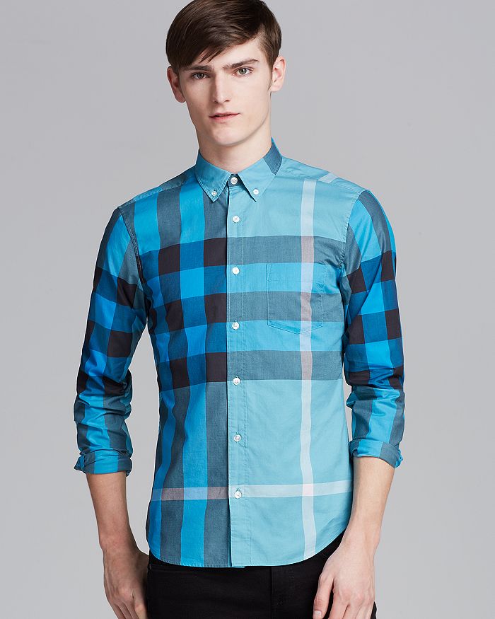 Burberry Fred Exploded Check Button Down Shirt Classic Fit