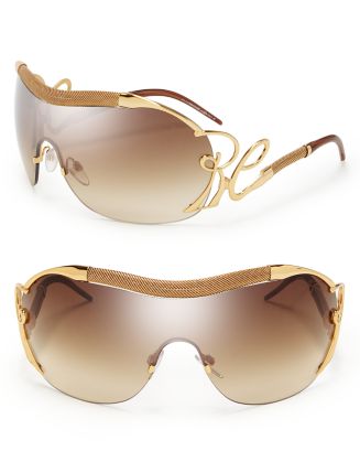 Roberto Cavalli Tan Sunglasses Modern Sleek Design Roberto Cavalli 79S B03 – Vintage Frames Company main image 4