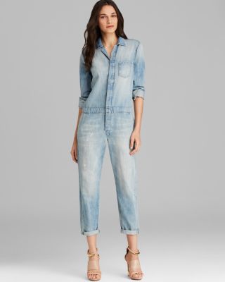 relaxed denim jumpsuit