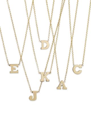 Zoë Chicco - 14K Yellow Gold Initial Necklace, 16"