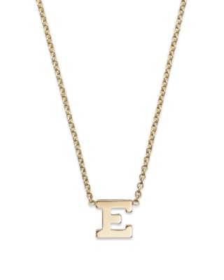 Zoe Chicco 14K Yellow Gold Initial Necklace, 16