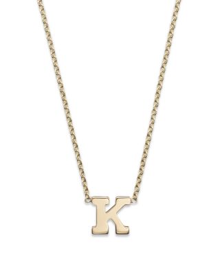 Zoe Chicco 14K Yellow Gold Initial Necklace, 16