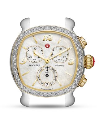 Lilou Diamond Chronograph Bracelet Watch,34mm Michele Lilou Two-Tone 18k Gold Diamond Watch | MWW22B000001  main image 4