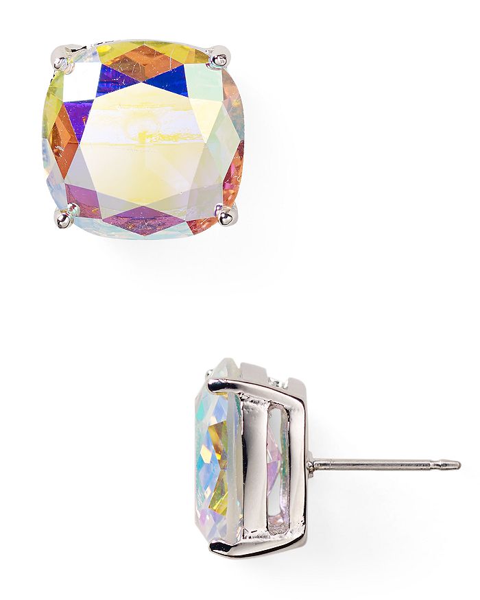 Kate Spade Mini Small Square Semiprecious Stone Stud Earrings In Aurelea Borealis