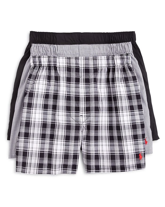 POLO RALPH LAUREN CLASSIC FIT WOVEN BOXERS, PACK OF 3,RCWBP346G