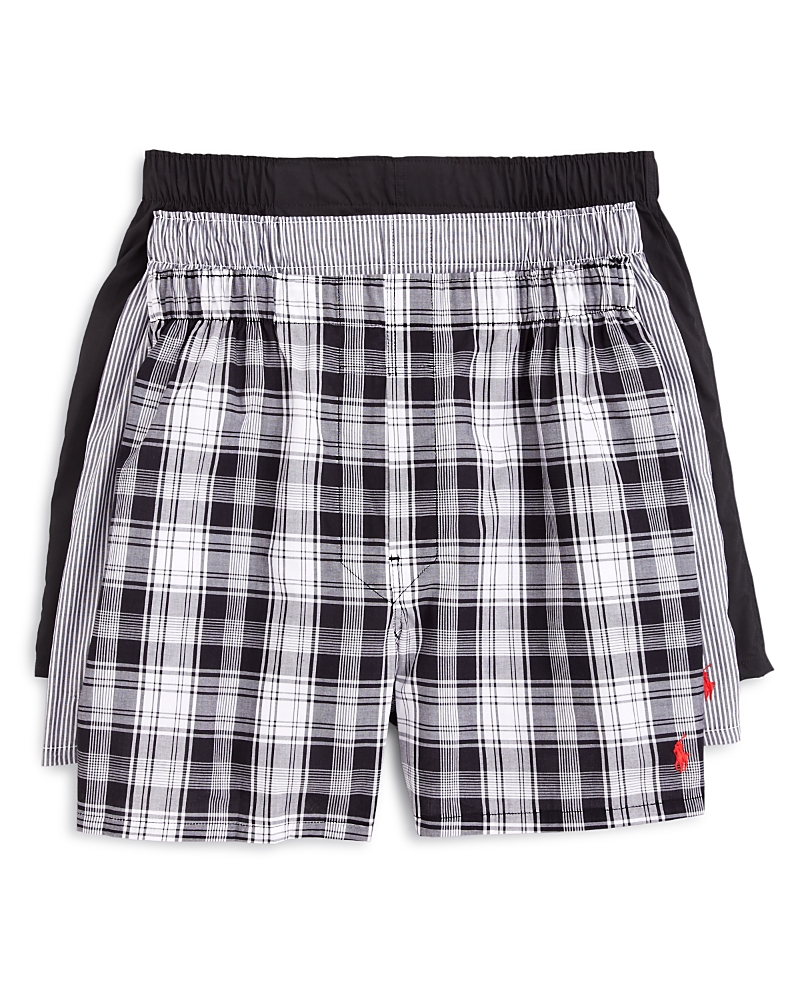 Polo Ralph Lauren Classic Fit Woven Boxers, Pack of 3