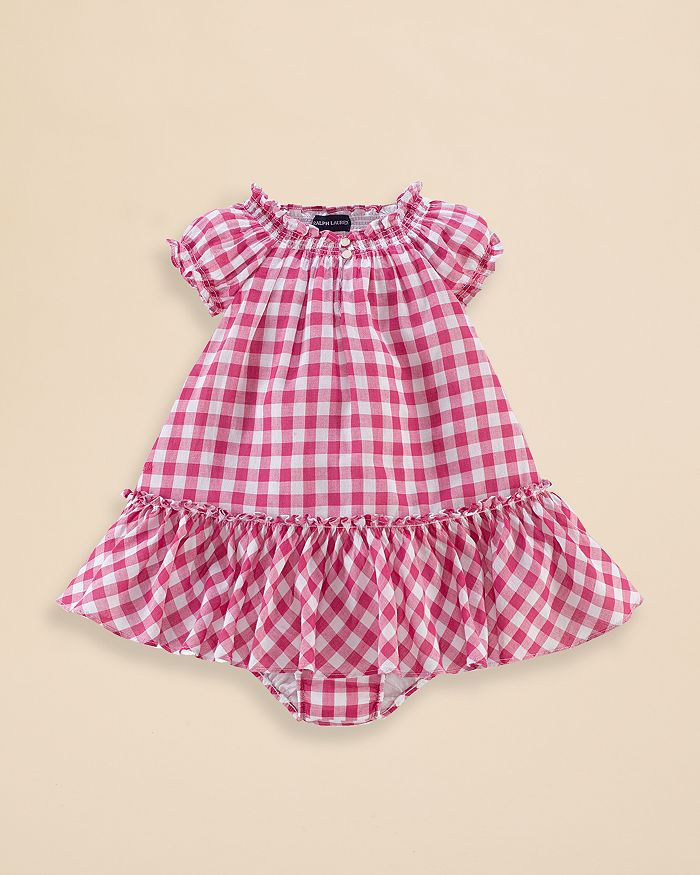 Ralph Lauren Infant Girls' Gingham Dress & Bloomers Set - Sizes 9-24 ...