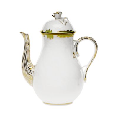 Herend - Princess Victoria Green Coffee Pot