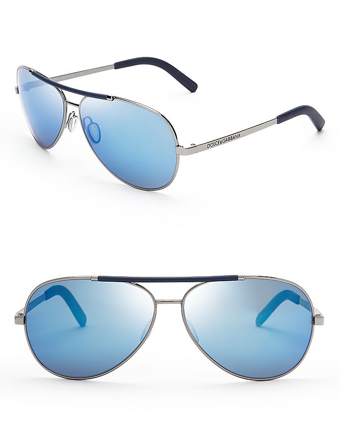 Dolce & Gabbana Dolce&Gabbana Men's Mirrored Aviator Sunglasses ...