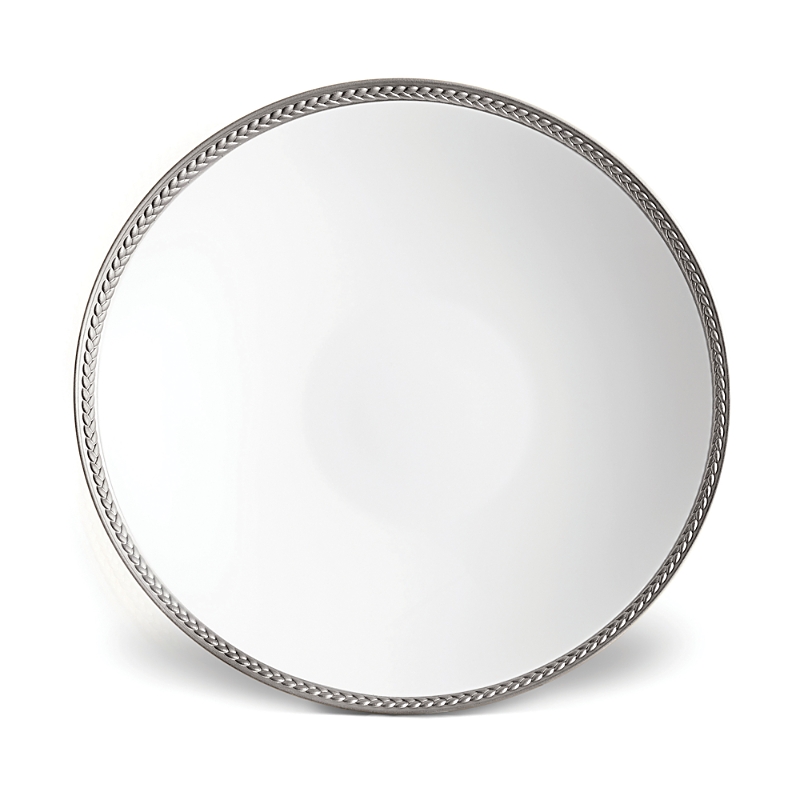 L'objet Soie Tressee Dinner Plate In Platinum