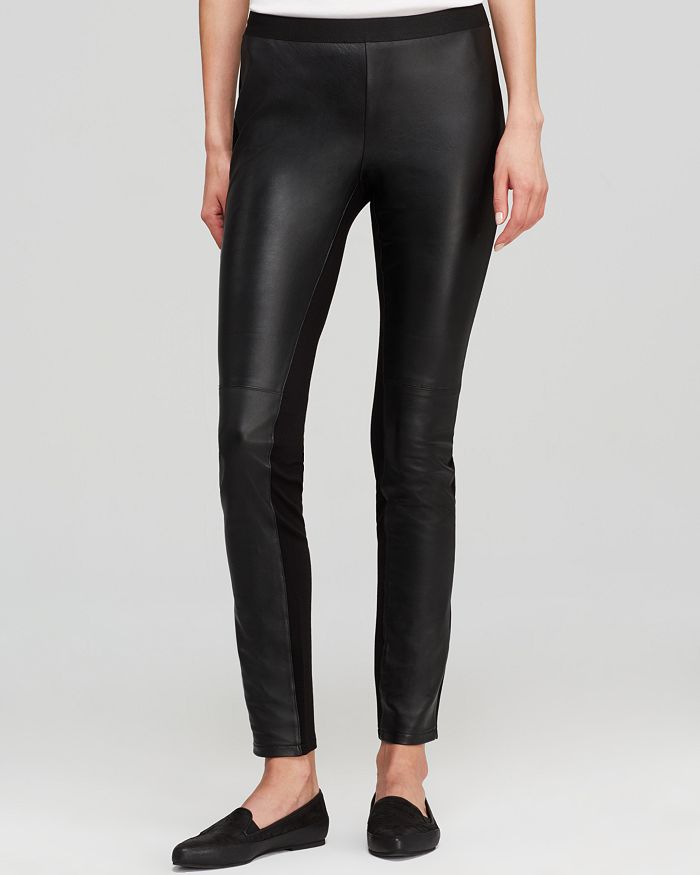 Eileen Fisher Petites Leather Front Leggings Bloomingdale s